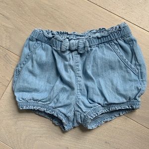 Gap, 12-18 month, chambray bloomer shorts, with pockets
